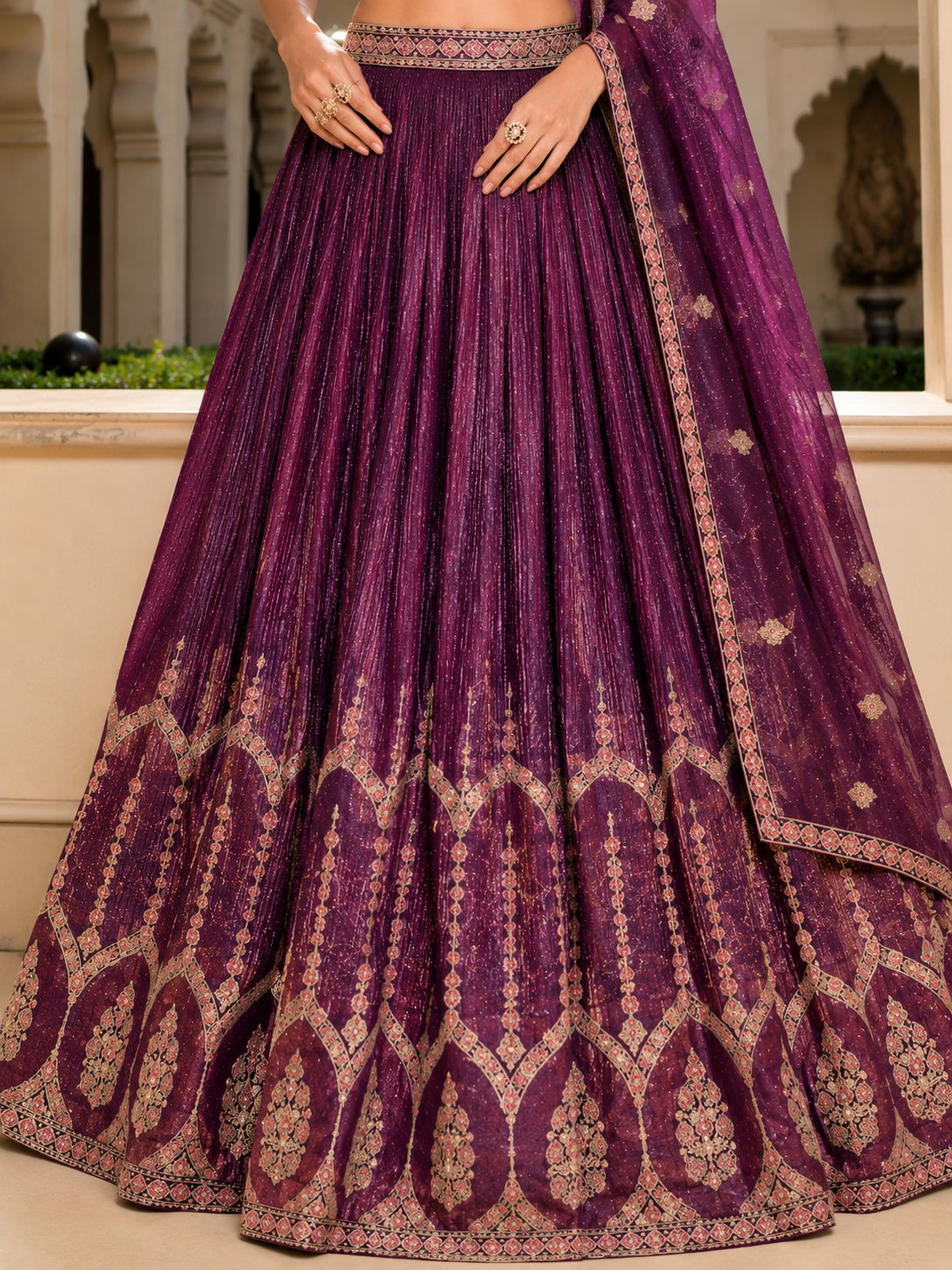 Deep Purple Lehenga Set